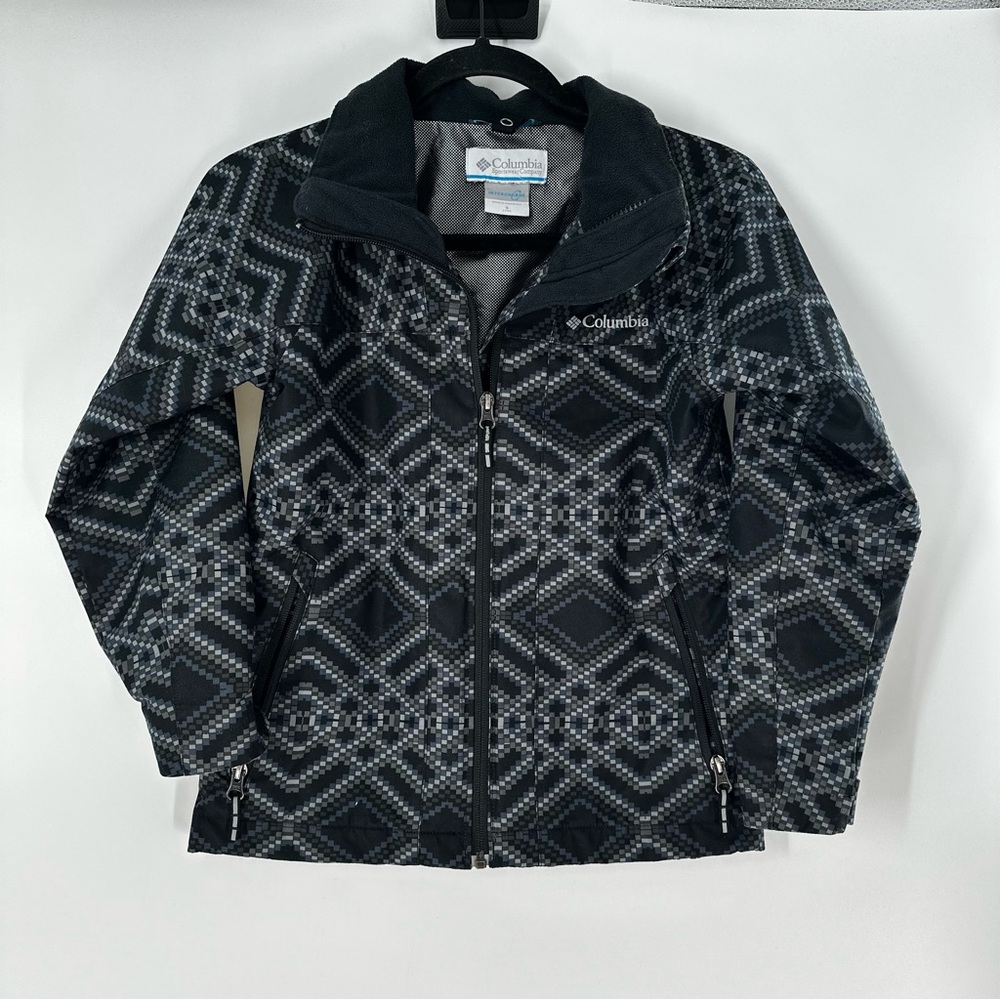 Columbia Kids' size small 8 Geometric Black Jacket